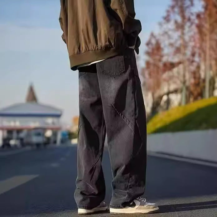 American Retro Distressed Loose Jeans