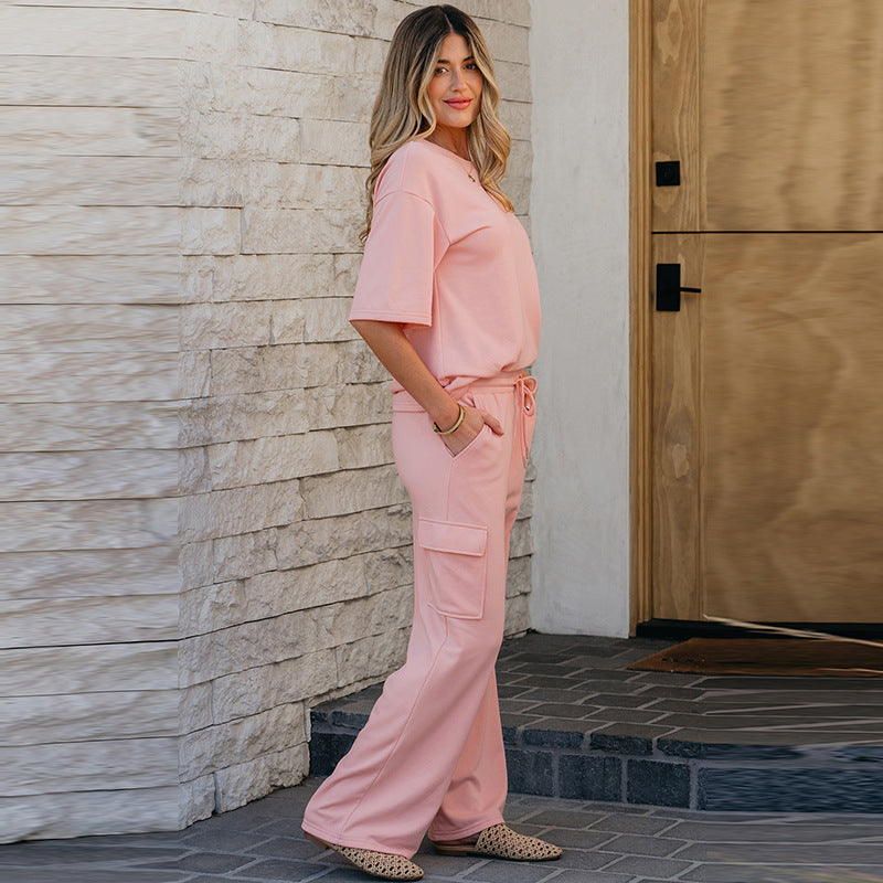 Effortless Style — Women's Casual Quarter Sleeve Set