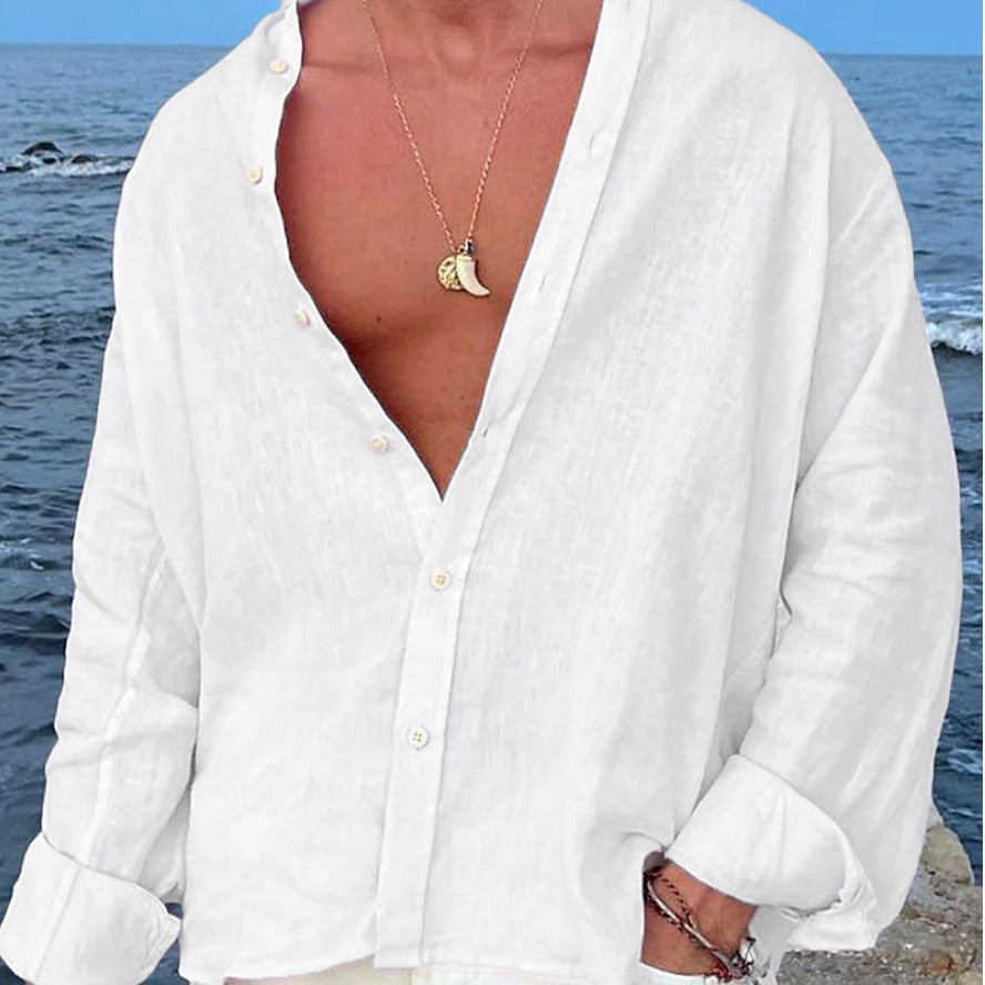 Casual Comfort — Loose-Fit Cotton Cardigan