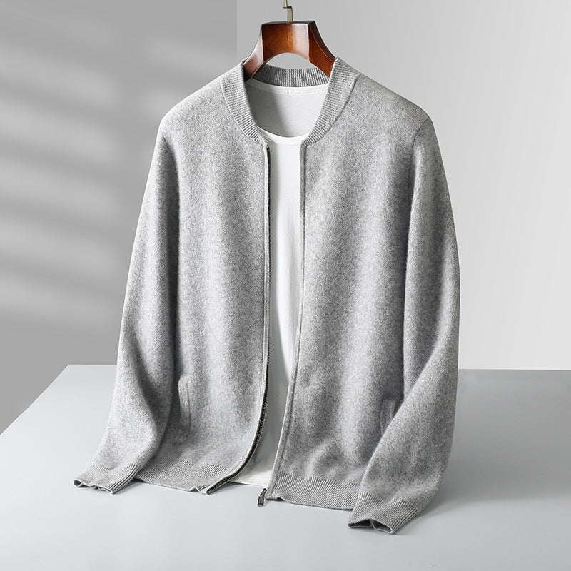 Round Neck Top Men's Cardigan Coat