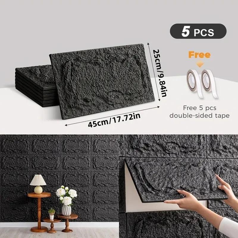 PU Stone Wall Panel – 10mm Realistic Brick Design, Waterproof, Anti-Mould & Moisture-Proof, Ideal for Indoor/Outdoor Use