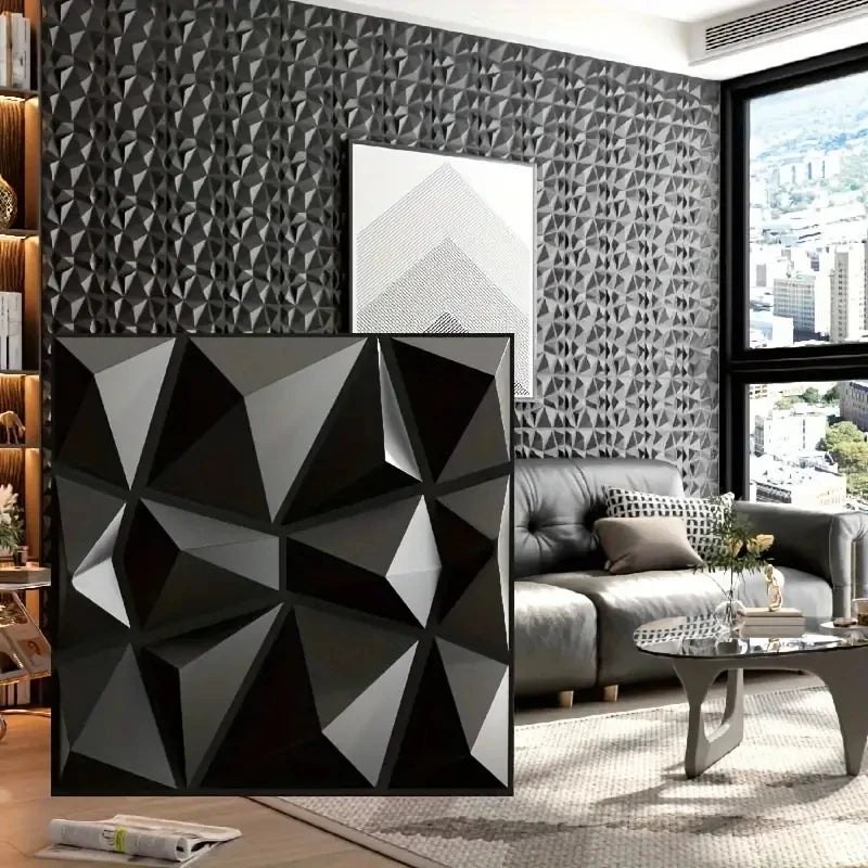 Modern PVC Geometric Wallpaper – Waterproof & Fireproof for Every Room