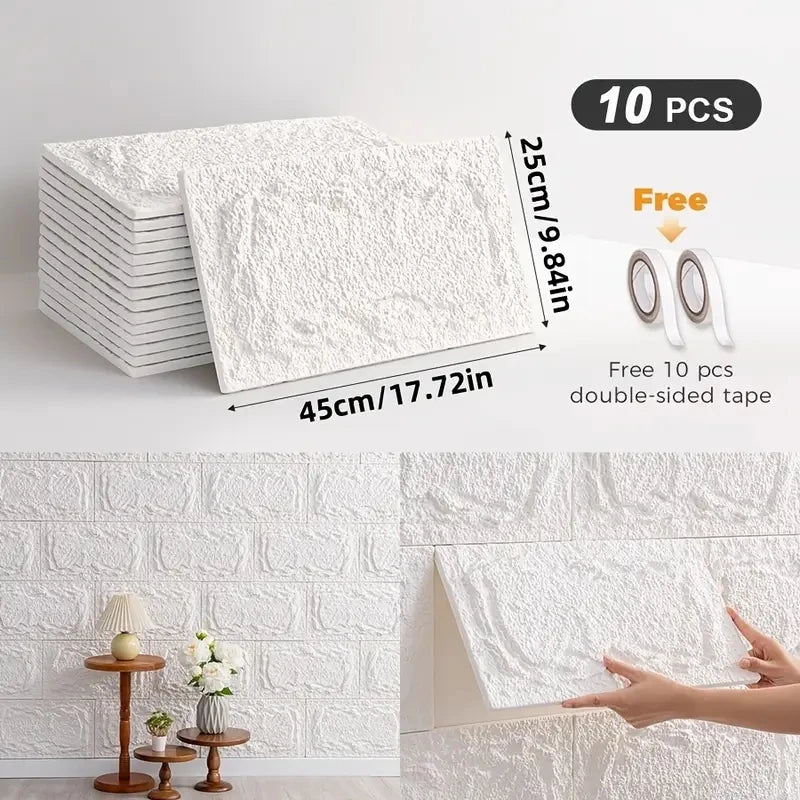 PU Stone Wall Panel – 10mm Realistic Brick Design, Waterproof, Anti-Mould & Moisture-Proof, Ideal for Indoor/Outdoor Use