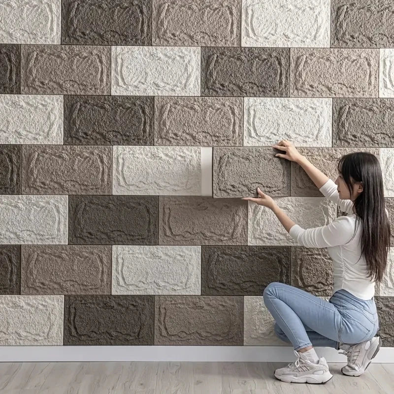 PU Stone Wall Panel – 10mm Realistic Brick Design, Waterproof, Anti-Mould & Moisture-Proof, Ideal for Indoor/Outdoor Use