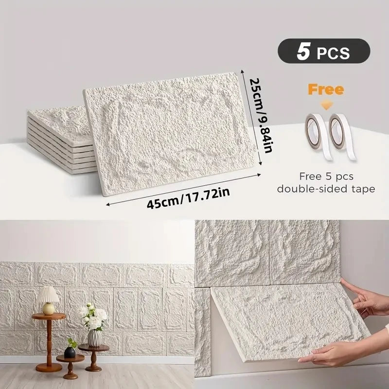 PU Stone Wall Panel – 10mm Realistic Brick Design, Waterproof, Anti-Mould & Moisture-Proof, Ideal for Indoor/Outdoor Use