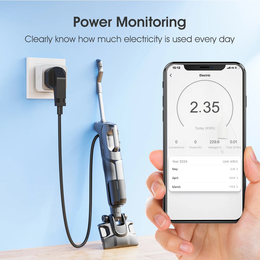 Zigbee Smart Plug EU/UK/US – 3500W 20A Tuya Timer Socket with Power Monitor, 240V