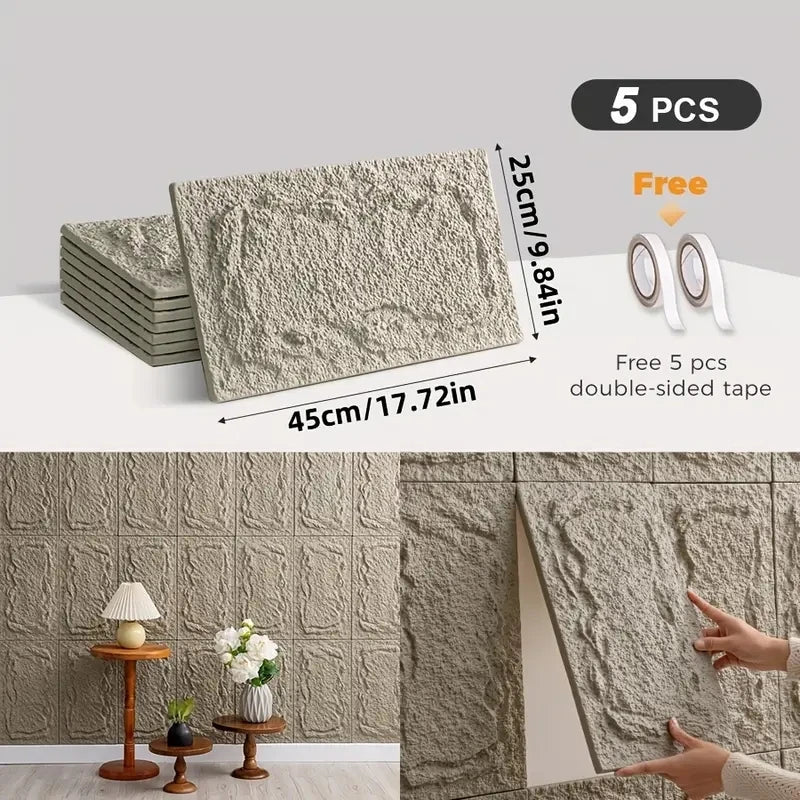 PU Stone Wall Panel – 10mm Realistic Brick Design, Waterproof, Anti-Mould & Moisture-Proof, Ideal for Indoor/Outdoor Use