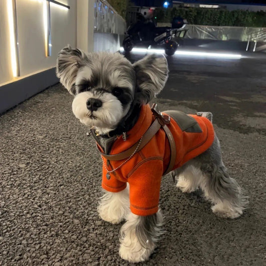 Casual Red Pet Sweater – Soft Polyester Dog &amp; Cat Clothing (XS–XL)