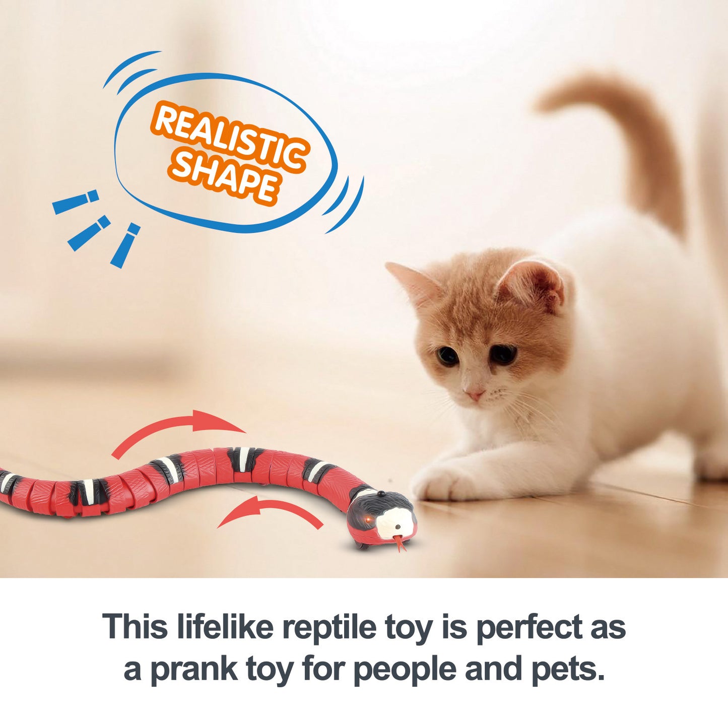 Interactive Smart Snake Cat Toy – Realistic USB Rechargeable Pet Toy