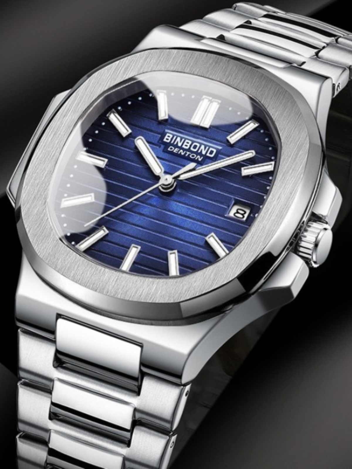 Vattentät fyrkantig klocka för män, affärsmode