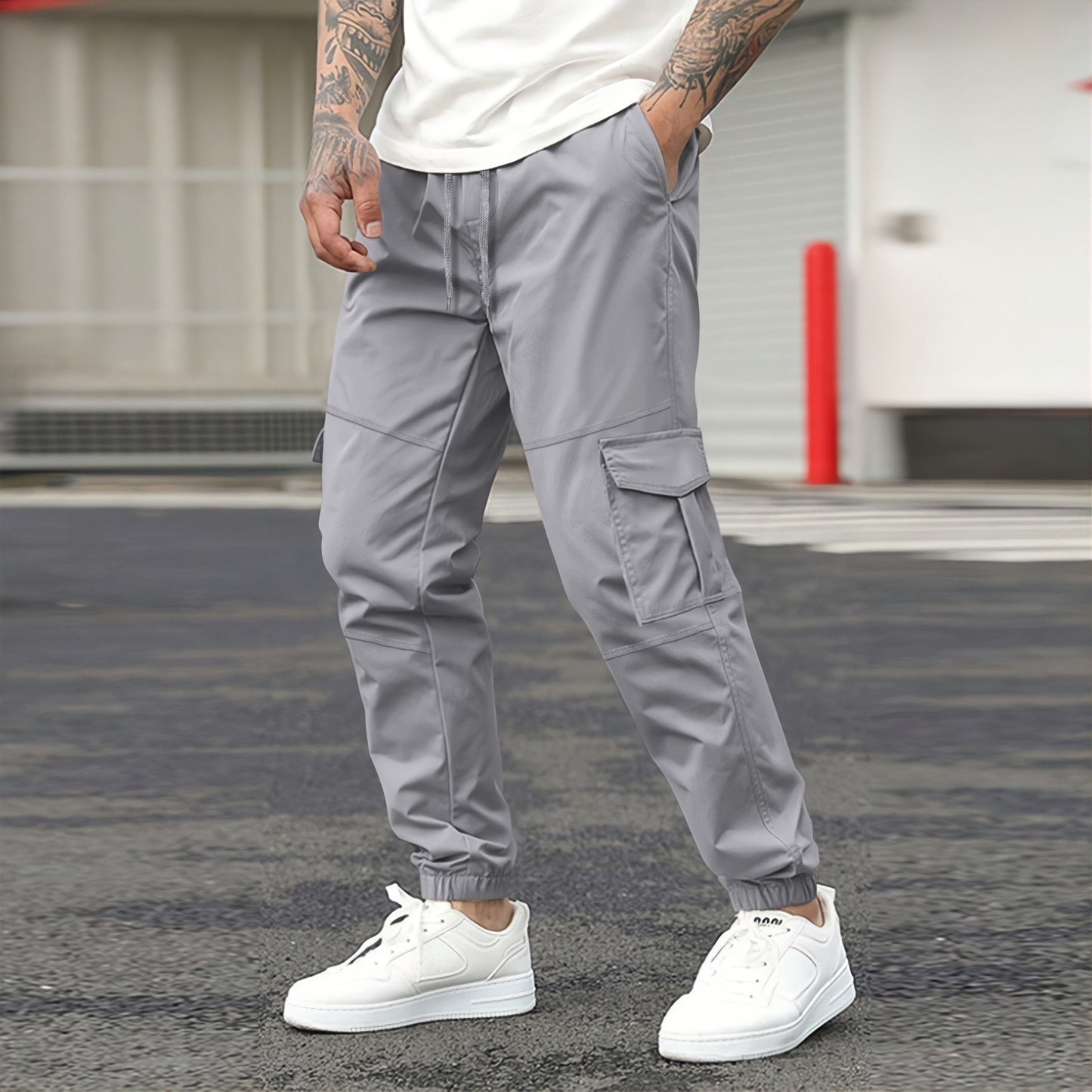 Fashion Solid Color Casual Sports Jogger Pants