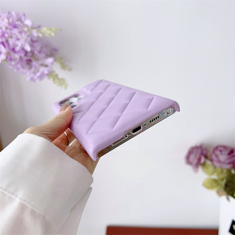 Puffer-Style Imitation Leather Phone Case