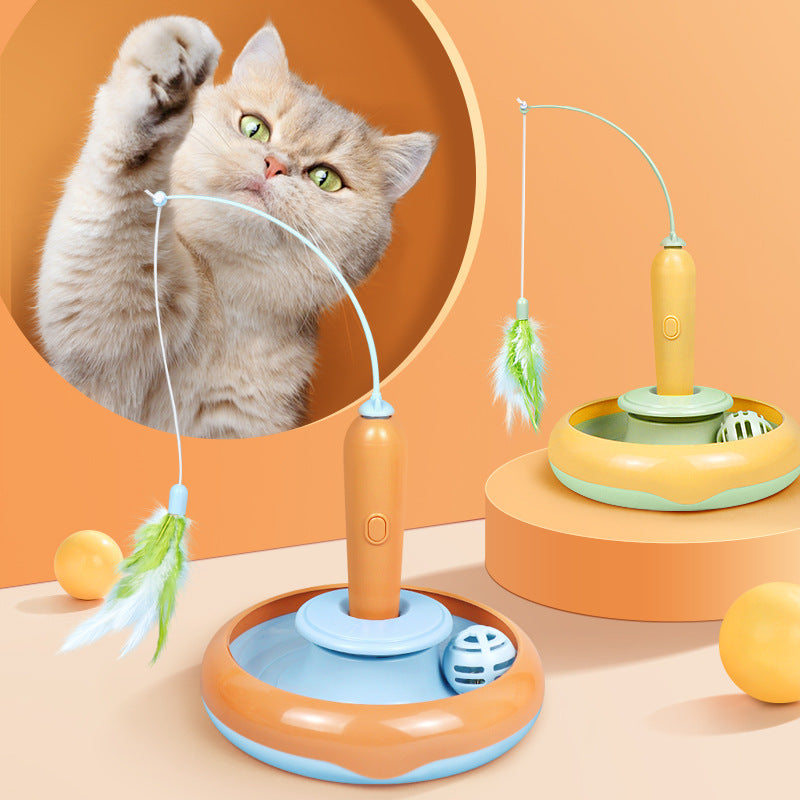 Interactive Electric Cat Toy Turntable – Fun Track Game for Indoor Cats