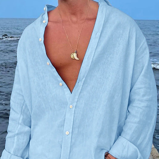 Casual Comfort — Loose-Fit Cotton Cardigan