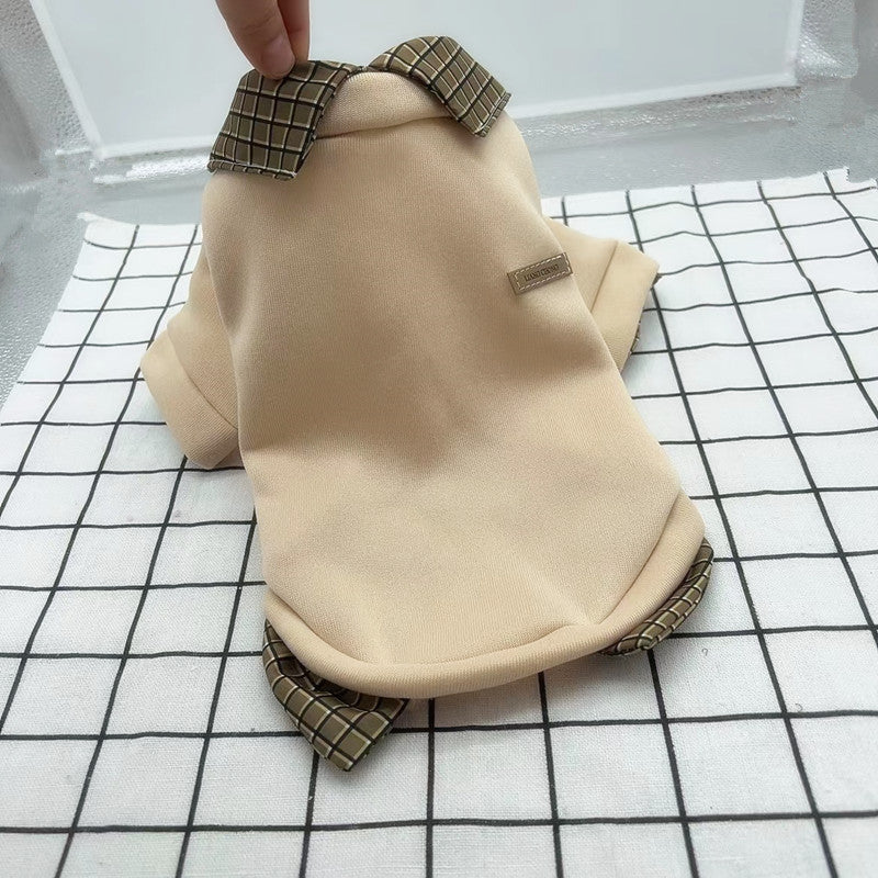 Detachable Collar Pet Hoodie – Casual Polyester Dog Apparel