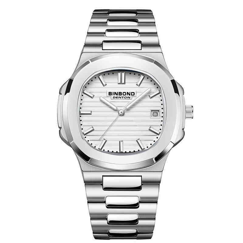 Vattentät fyrkantig klocka för män, affärsmode