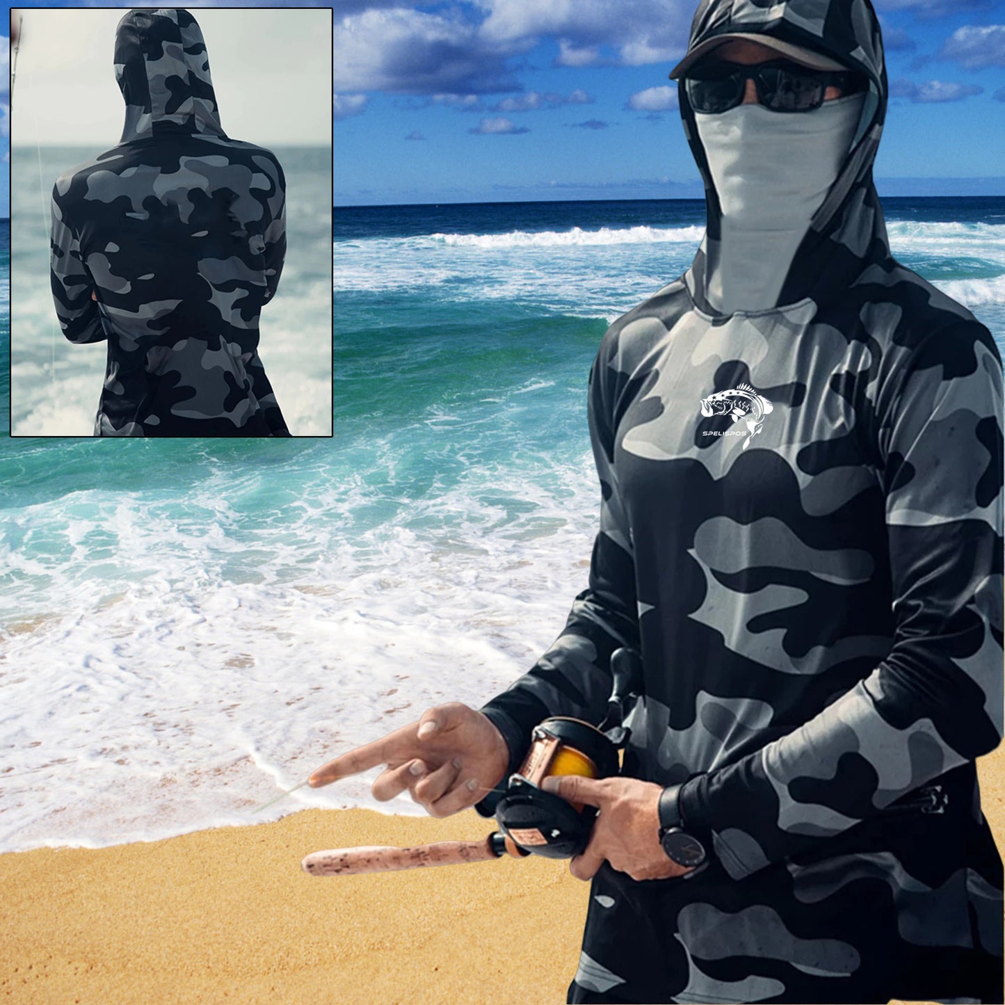 Fishing Hoodie-Face Mask