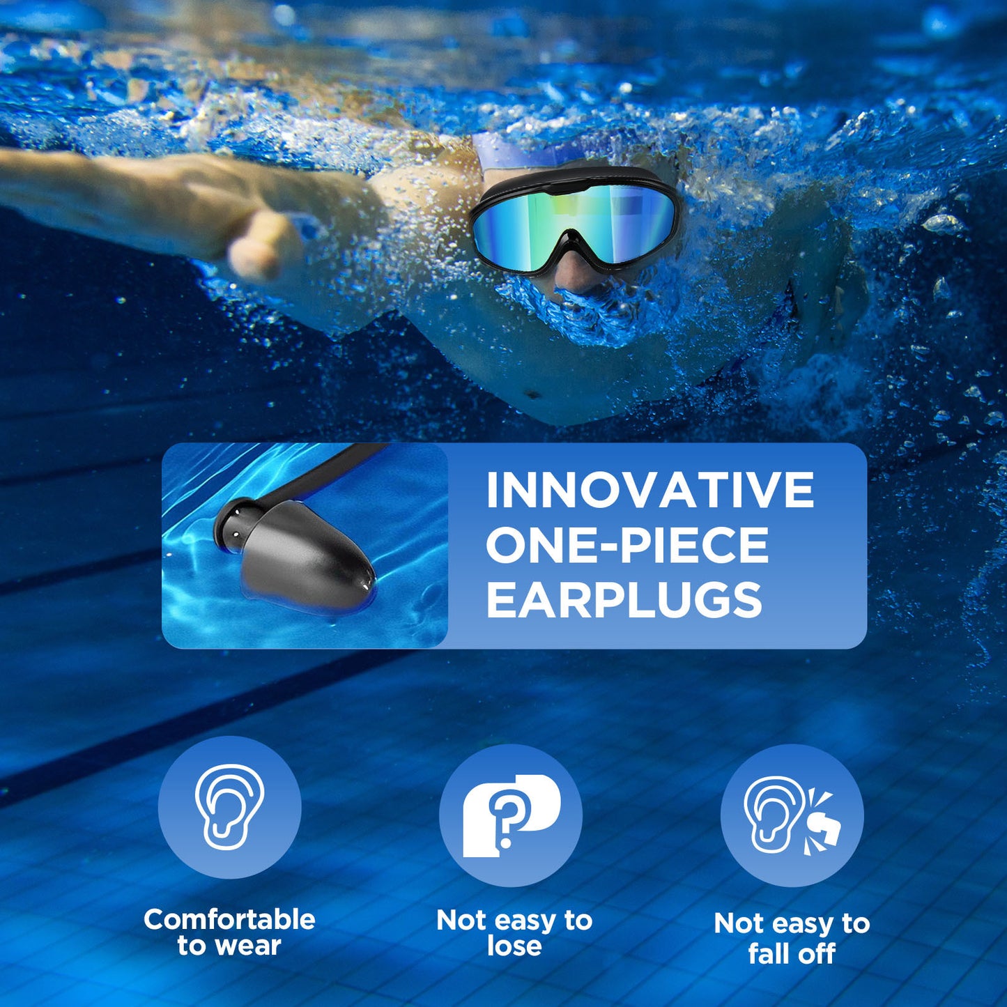 Set van 2 paar zwembrillen 