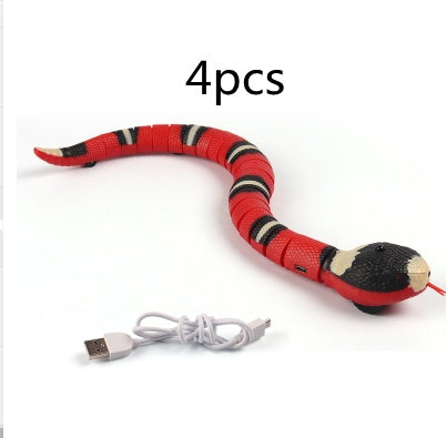 Interactive Smart Snake Cat Toy – Realistic USB Rechargeable Pet Toy