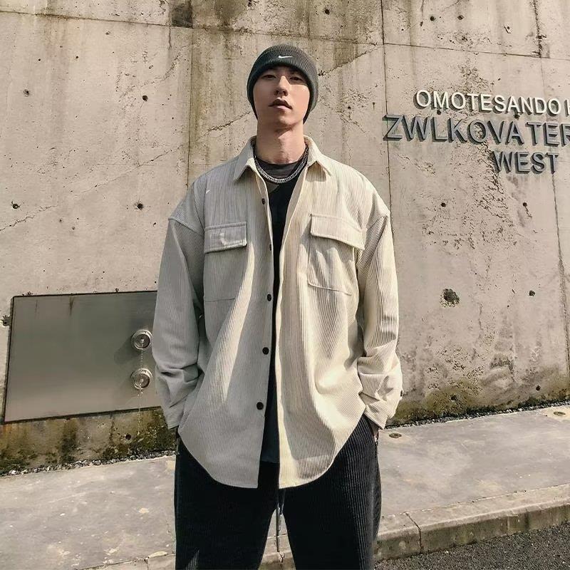 American Retro Corduroy Shirt Men's Loose