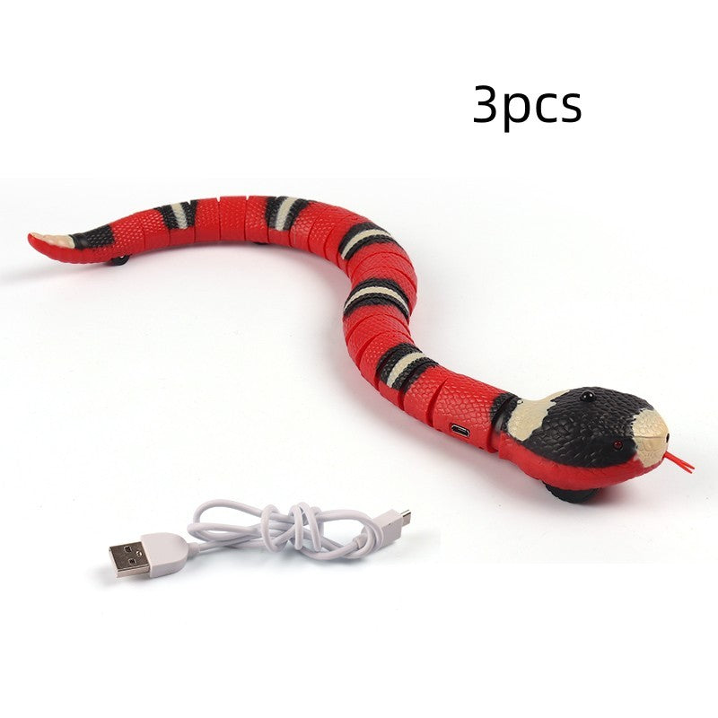 Interactive Smart Snake Cat Toy – Realistic USB Rechargeable Pet Toy
