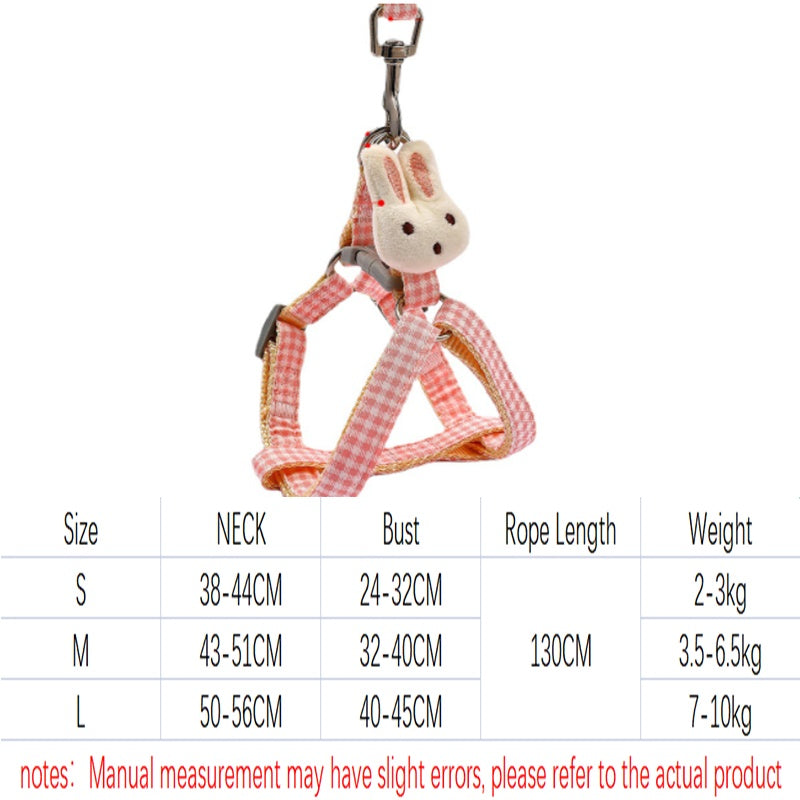 Adjustable Quick-Release Nylon Pet Harness &amp; Leash Set for Small Dogs &amp; Cats