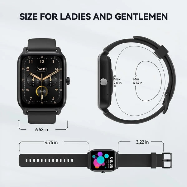 Men’s Smartwatch | Alexa, HR, SpO₂ | 100 Sports Modes | 5ATM Waterproof